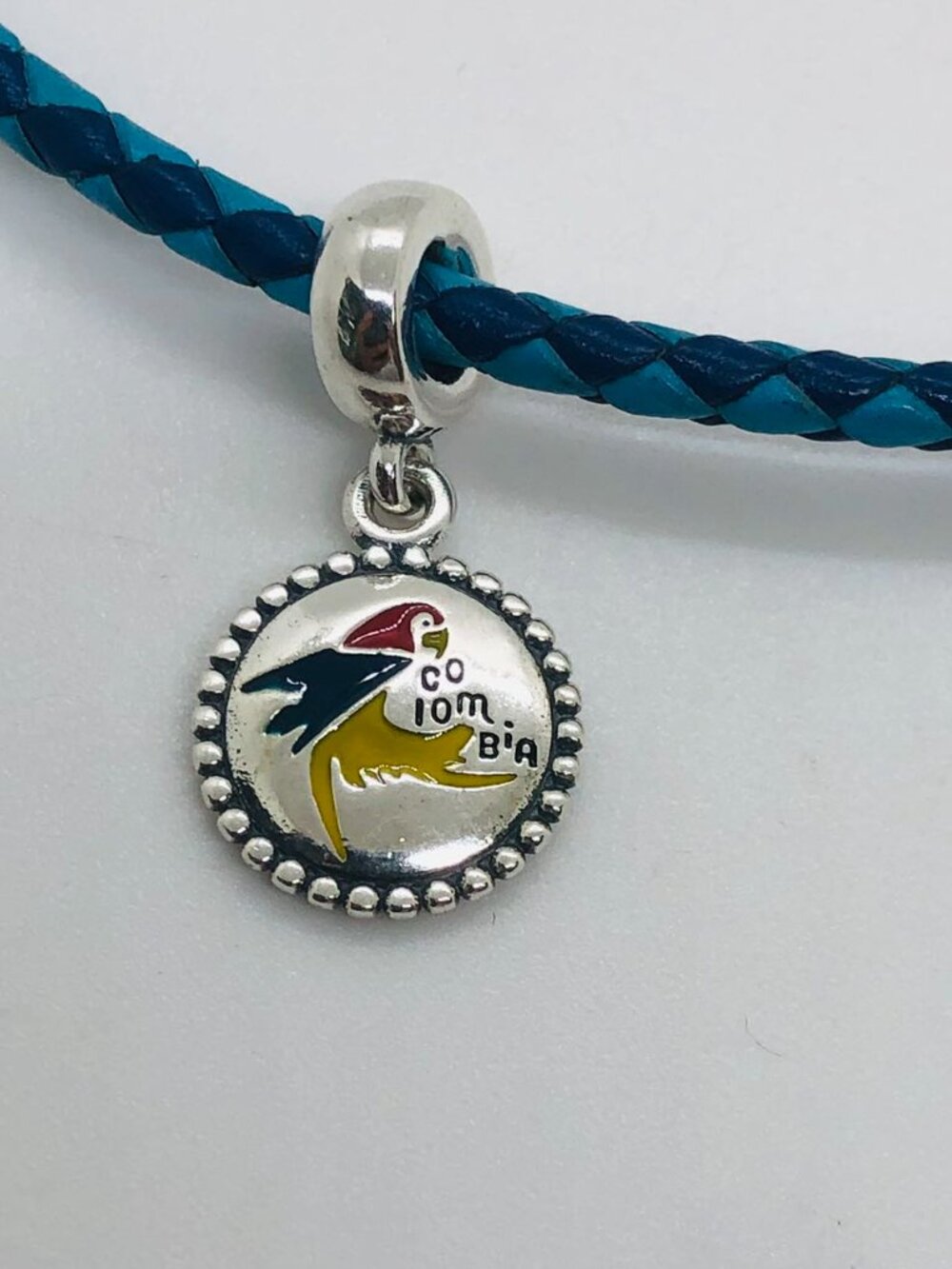 ✨✨Pandora Colombia Exclusive Country Parrot Flag Colors Dangle Charm